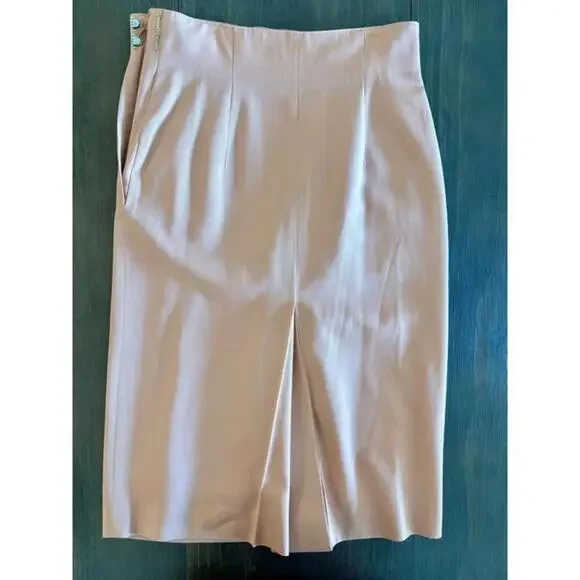 Vintage TAHARI Light Peach 100% Wool Skirt Suit – Size 6 - Picture 7 of 11